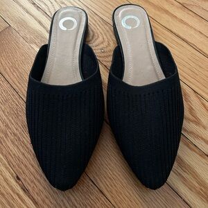 Size 8.5. Brand new black mules.